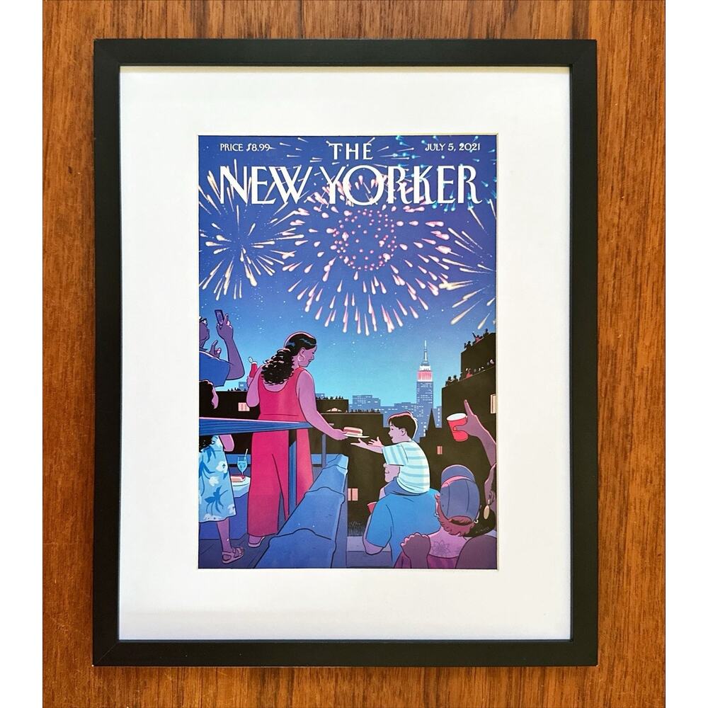 Framed 2021 The New Yorker Magazine July 5 Shared Celebration R. Kikou Johnson